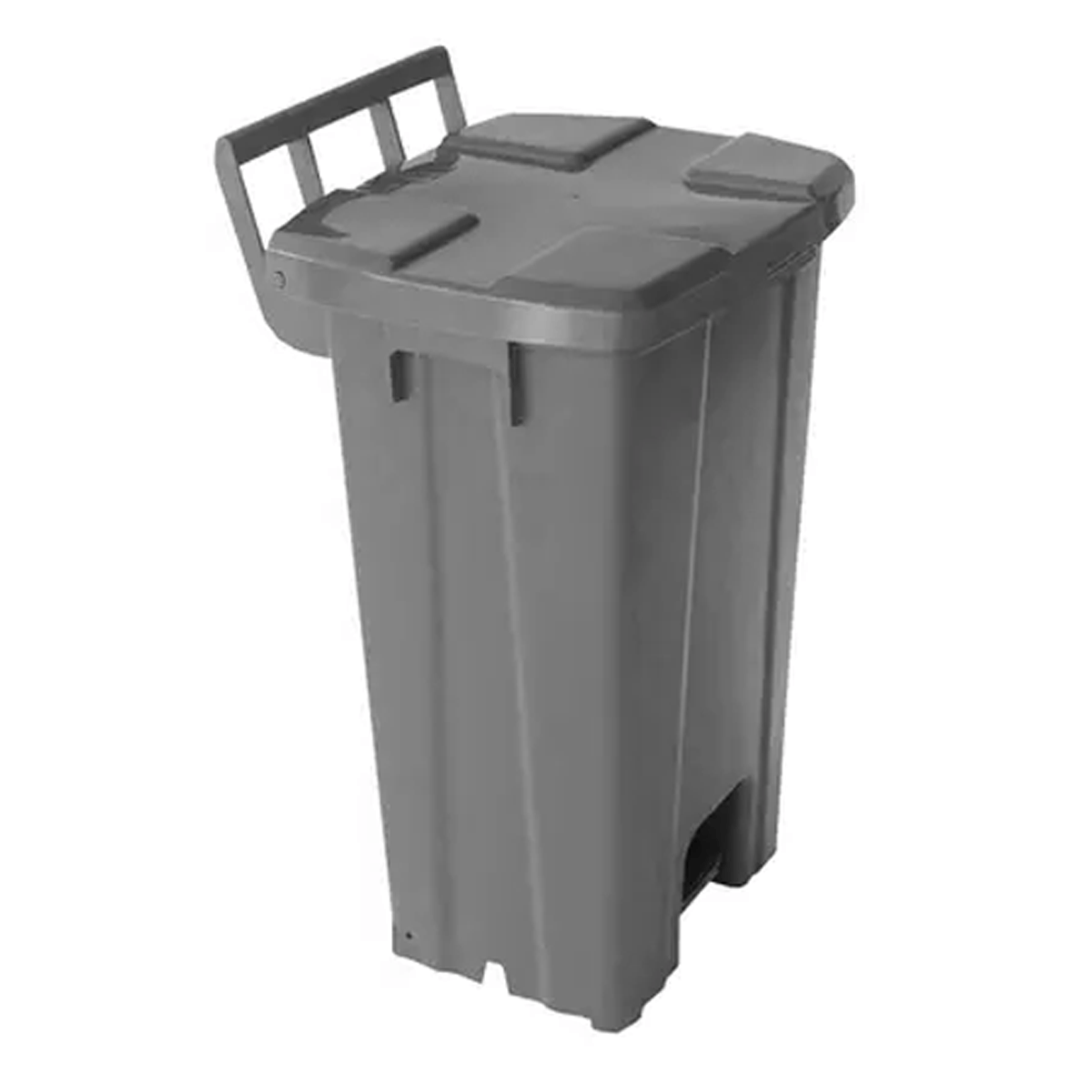 Cesto Quadrado com Pedal Cinza 100L Jsn