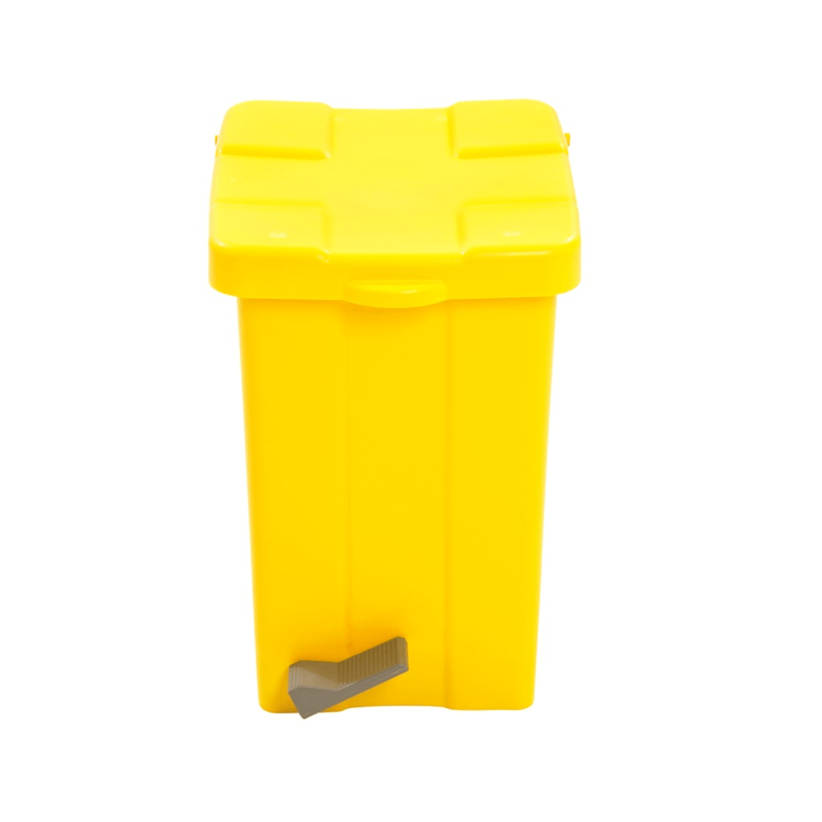 Cesto Plástico Quadrado com Pedal Amarelo 25L Jsn