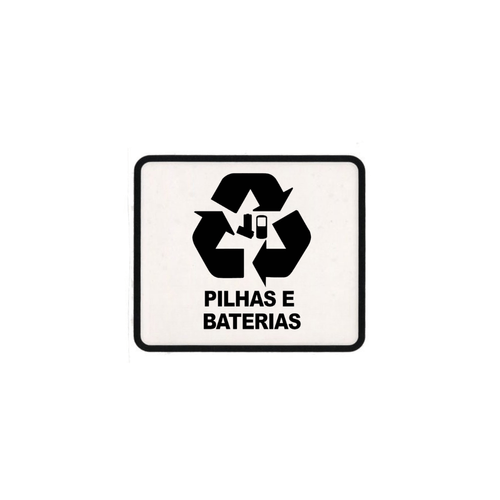 Adesivo para Cesto Reciclável de Pilhas e Baterias S5 Jsn