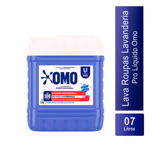 Lava Roupas Concentrado Lavanderia Pro Líquido 7L Omo