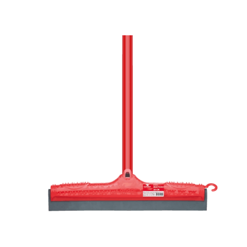 Rodo 30cm Plástico Borracha Dupla Com Cabo Vermelho Condor