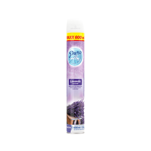 Odorizador de Ambientes Aerossol Lavanda 600ml Puro Ar