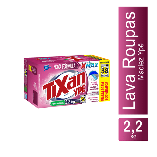 Lava Roupas em Pó Maciez 2,2kg Tixan Ypê