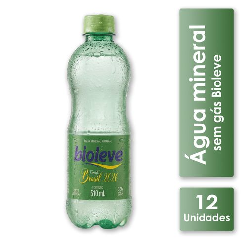 Água Mineral Sem Gás Fardo 12x510ml Bioleve