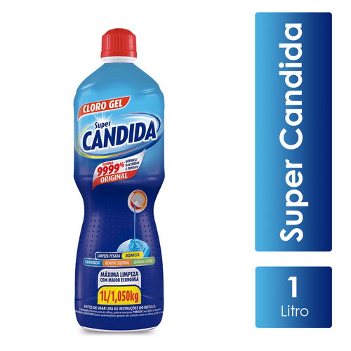 Desinfetante Cloro Gel Original 1L Super Cândida