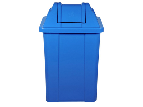 Lixeira Cesto Basculante Quadrado Azul 60L