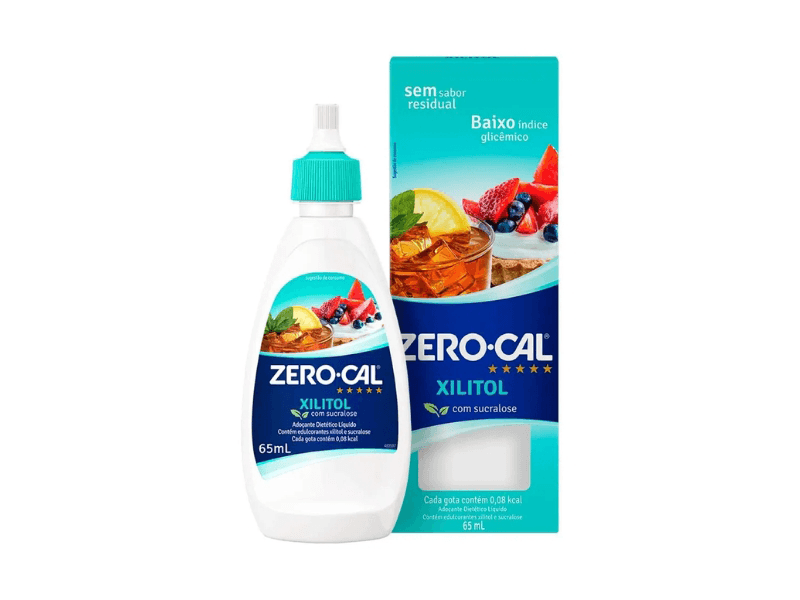 Adoçante líquido Xilitol 65ml Zero Cal