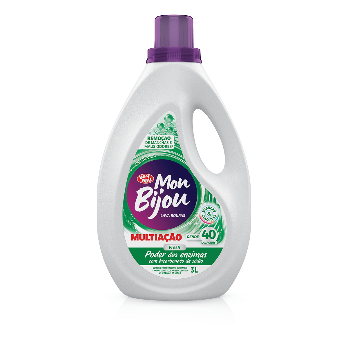 Lava Roupa Multiação com Poder Fresh 3L Mon Bijou
