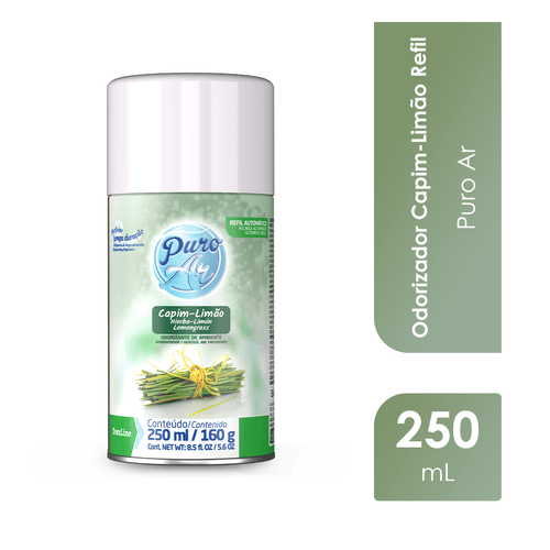 Odorizador Capim Limão Refil 250ml Puro Ar