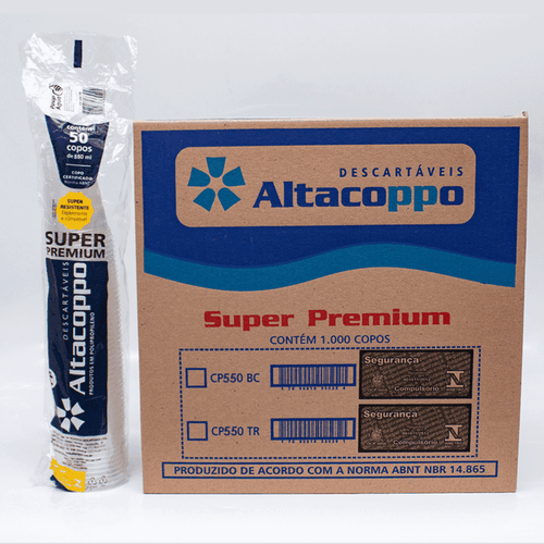 Copo Descartável Transparente Super Premium Altacoppo 20x50x500ml