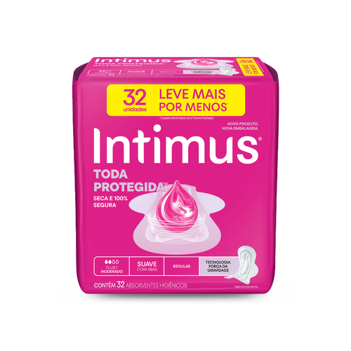 Absorvente Tripla Proteção Cobertura Suave com Abas com 32 unidade Intimus