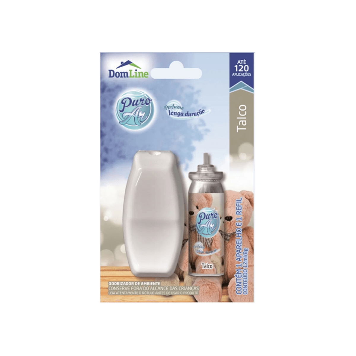 Odorizador Spray Talco Refil + Aparelho 12ML Puro Ar