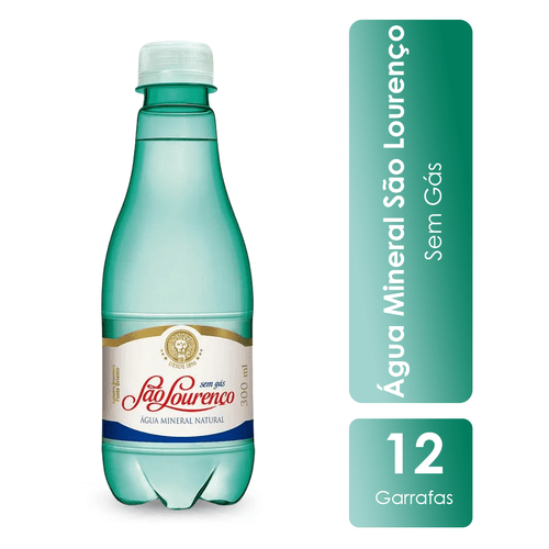 Água Mineral Sem Gás Fardo 12x300ml São Lourenço