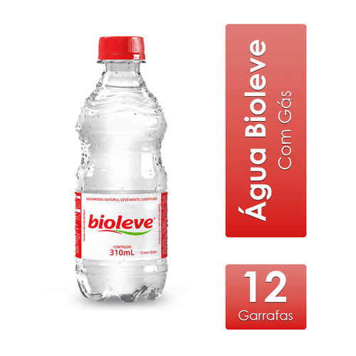 Água Mineral Com Gás Fardo 12x310ml Bioleve