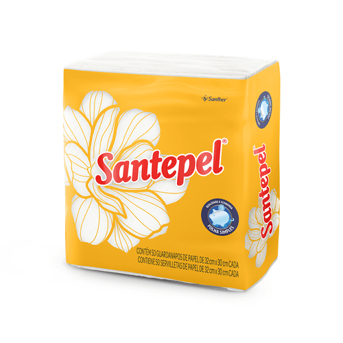 Guardanapo Grande Folha Simples GSP33 32x30 com 50 unidades Santepel