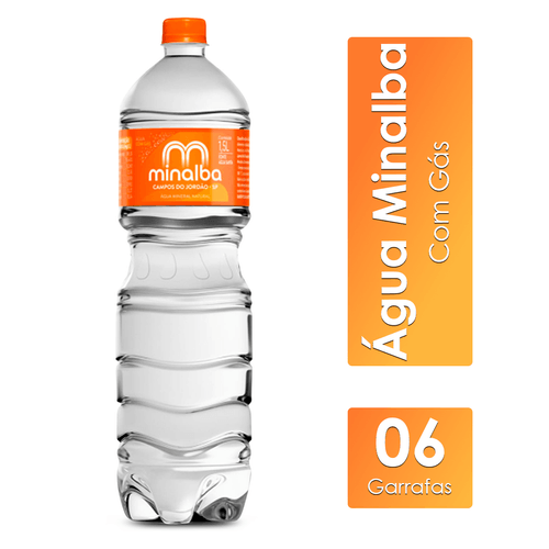 Água Mineral Com Gás Fardo 6x1,5L Minalba