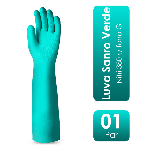Luva Verde Nitri 380 Sem Forro G CA 44033 Sanro