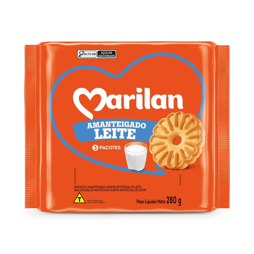 Biscoito Amanteigado Leite 280g Marilan
