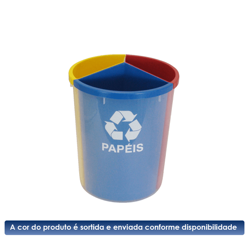 Lixeira Mix Plástico com 3 Divisões Jsn