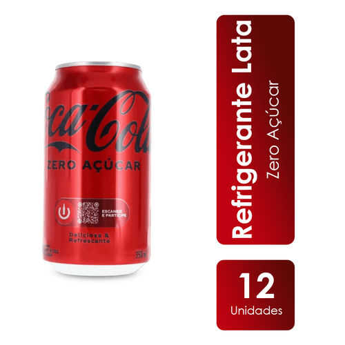 Refrigerante Lata Zero 12x350ml Coca-Cola