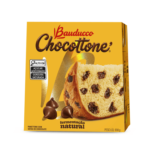 Chocottone com Gotas de Chocolate 908g Bauducco