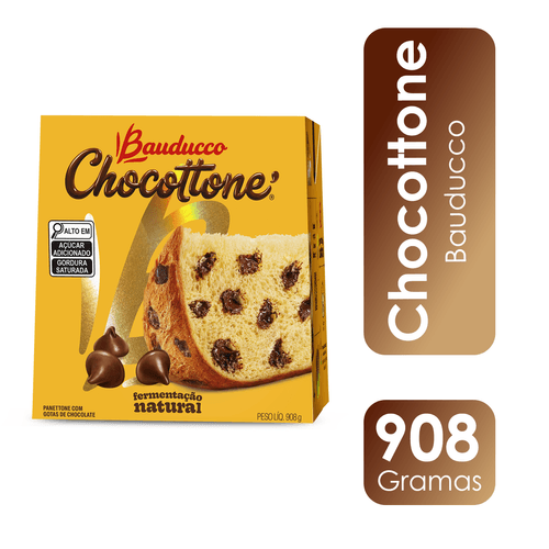 Chocottone com Gotas de Chocolate 908g Bauducco