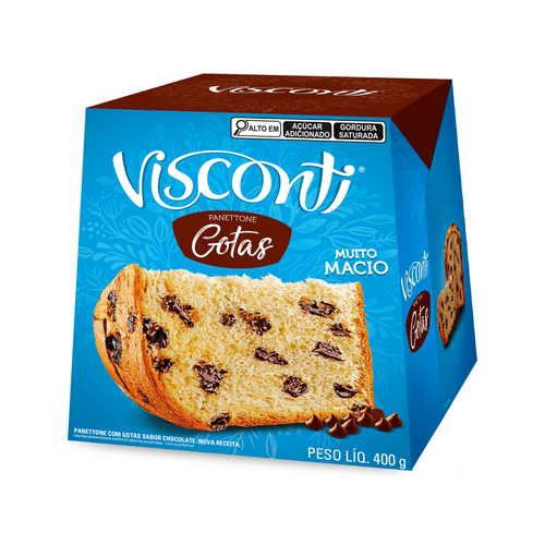 Panettone Gotas de Chocolate 400g Visconti