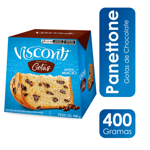 Panettone Gotas de Chocolate 400g Visconti