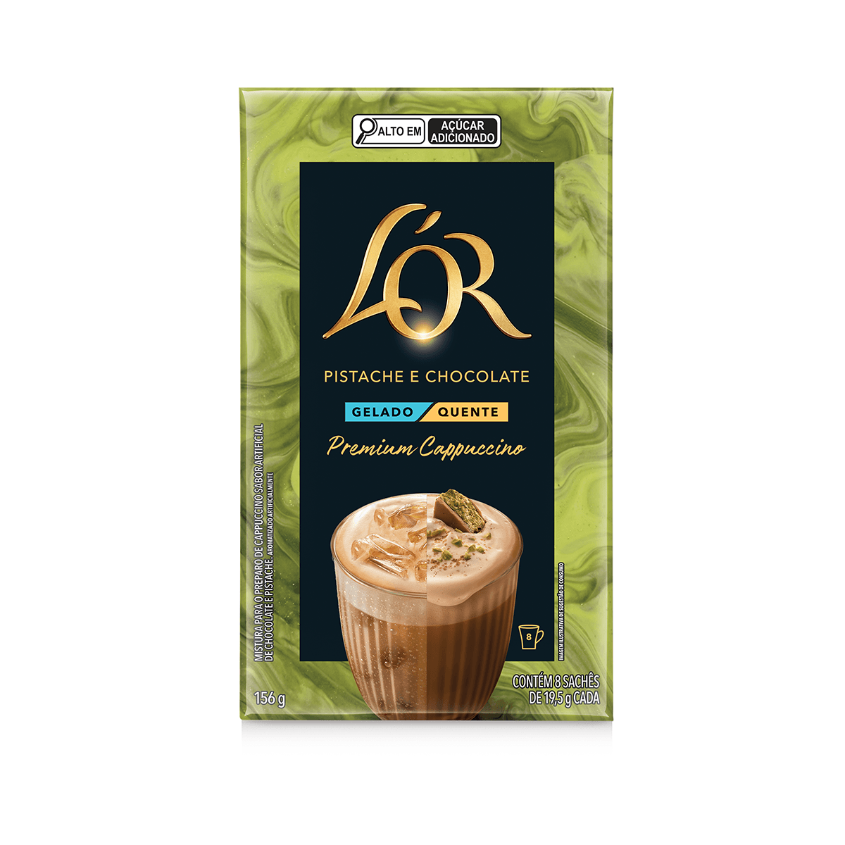 Cappuccino Pistache e Chocolate Stick 8x19,5g L'or