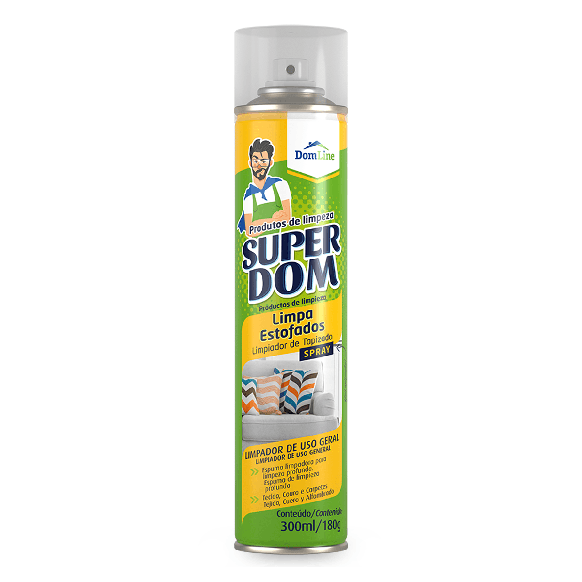 Limpa Estofados Aerossol Super Dom 300ml Dom Line