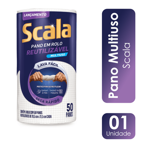 Pano Multi Branco 19,5x21,5 com 50un Scala