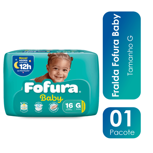 Fralda Descartável Fofura Baby Jumbinho G com 16 Unidades