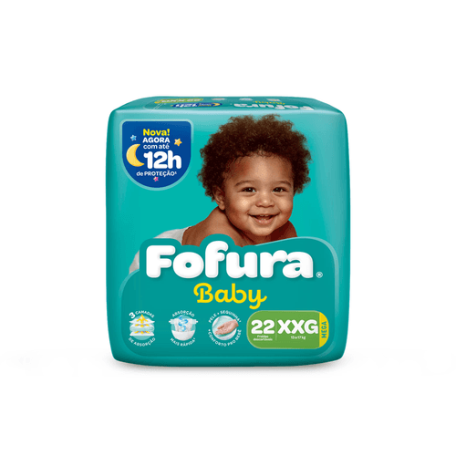 Fralda Descartável Fofura Baby Mega XXG com 22 Unidades